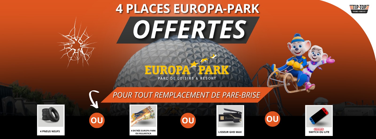 Pour tout remplacement de pare-brise, vous repartez avec des cadeaux